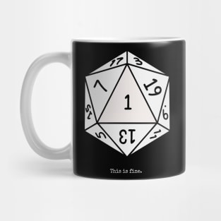 Nat 1 Crit Fail - This is Fine - DnD Inspired Mug